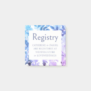 Bloco De Notas Cartão de Registro de Casamento Floral de Watercol