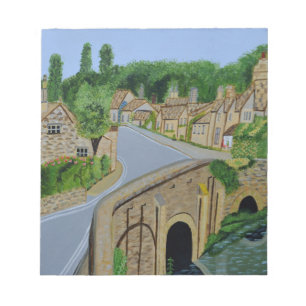 Bloco De Notas Cartão postal de Cotswolds Inglaterra