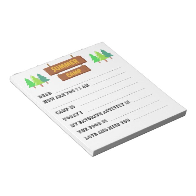 Bloco De Notas Cartas do Preenchimento do Campo no Vazio (Inclinado)