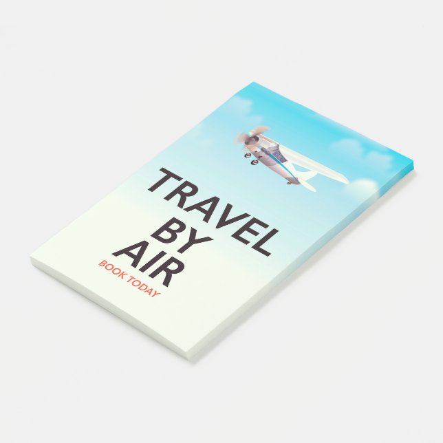Bloco De Notas Cartaz de viagem de avião (Inclinado)