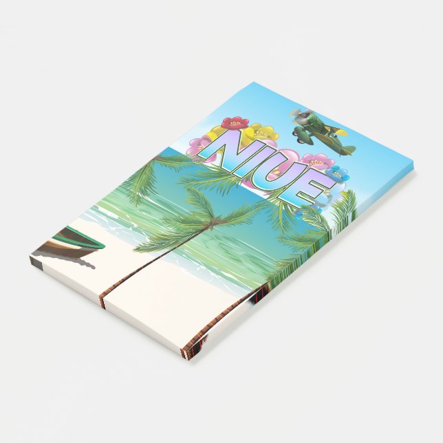 Bloco De Notas Cartaz de viagem Niue Pacífico Sul (Inclinado)