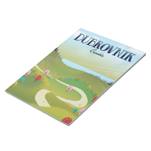 Bloco De Notas cartaz paisagem de dubrovnik croácia. (Inclinado)