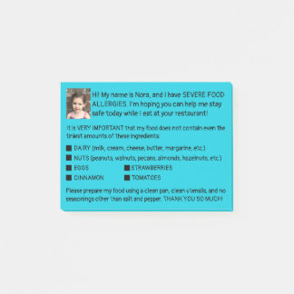Bloco De Notas Cartões da alergia