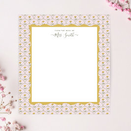 Bloco De Notas Cartões de Nota Elegantes Flor de Campo