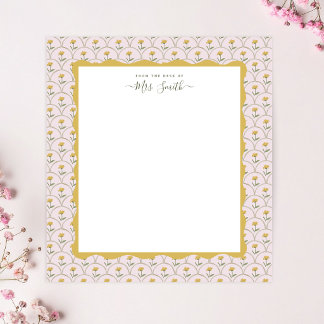 Bloco De Notas Cartões de Nota Elegantes Flor de Campo