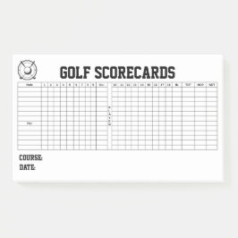 Bloco De Notas Cartões de Pontuação de Golfe