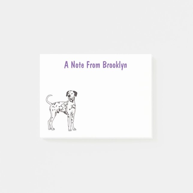 Bloco De Notas Cartografia de cão Dalmaciano (Frente)