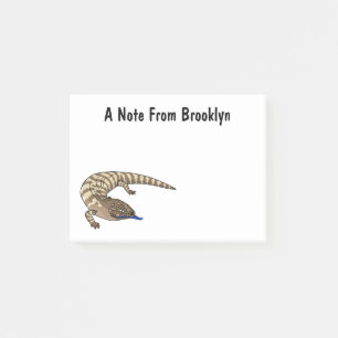 Bloco De Notas Cartografia de répteis de lagarto azul