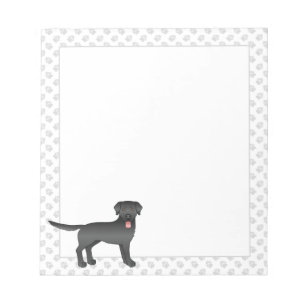Bloco De Notas Cartografia do Black Labrador Retriever Cachorros 