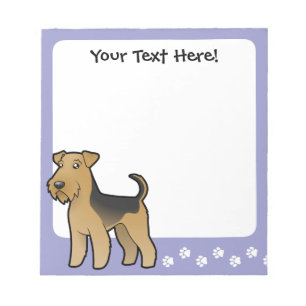 Bloco De Notas Cartoon Airedale Terrier / Terrier Galês