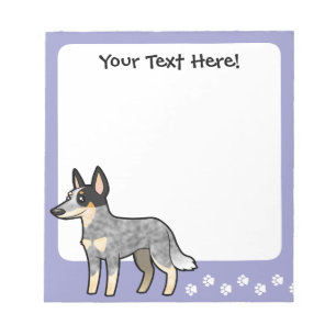 Bloco De Notas Cartoon australiano Cattle Dog / Kelpie