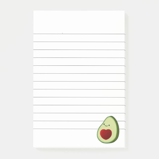 Bloco De Notas Cartoon Avocado Lover Cute (Frente)