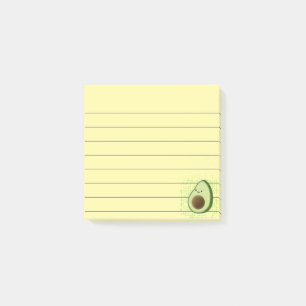 Bloco De Notas Cartoon Bonito Avocado Em Linda 3x3