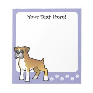 Bloco De Notas Cartoon Boxer