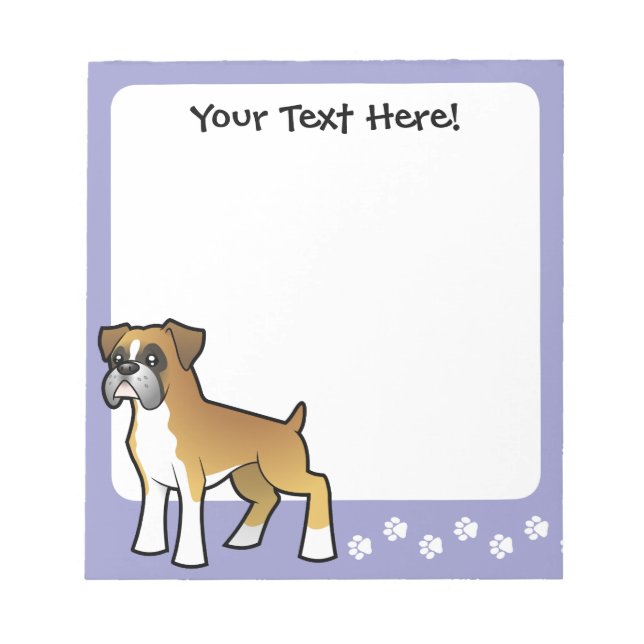 Bloco De Notas Cartoon Boxer (Frente)