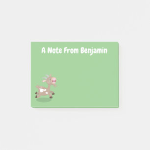 Bloco De Notas Cartoon de cabra feliz e bonito