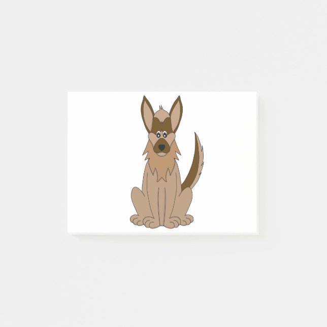 Bloco De Notas Cartoon de cães German shepherd incrível (Frente)