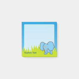 Bloco De Notas Cartoon de Elefante Azul