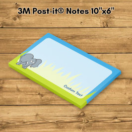 Bloco De Notas Cartoon de Elefante Cinza