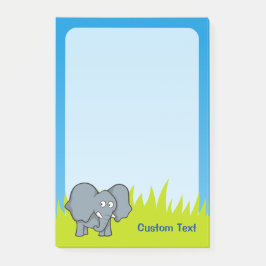 Bloco De Notas Cartoon de Elefante de cinza