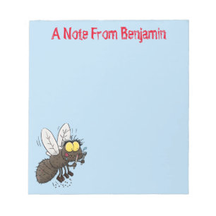 Bloco De Notas Cartoon de insetos com mosca espinhenta