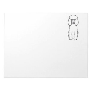Bloco De Notas Cartoon do Cão Poodle