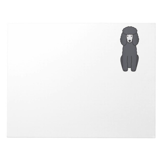 Bloco De Notas Cartoon do Cão Poodle (Frente)