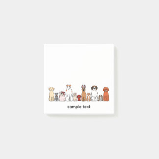 Bloco De Notas cartoon dogs in a row design1