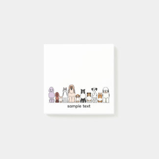 Bloco De Notas cartoon dogs in a row design2