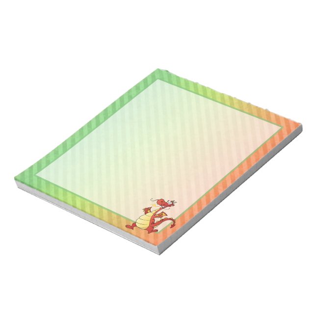 Bloco De Notas Cartoon Dragon Design (Invertido)