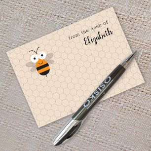 Bloco De Notas Cartoon Engraçada Engraçada Abelha Honeycomb