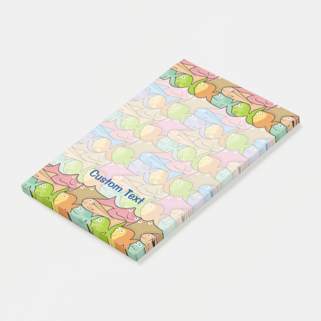 Bloco De Notas Cartoon Fishes (Inclinado)