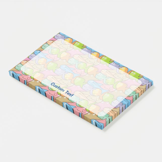 Bloco De Notas Cartoon Fishes (Inclinado)