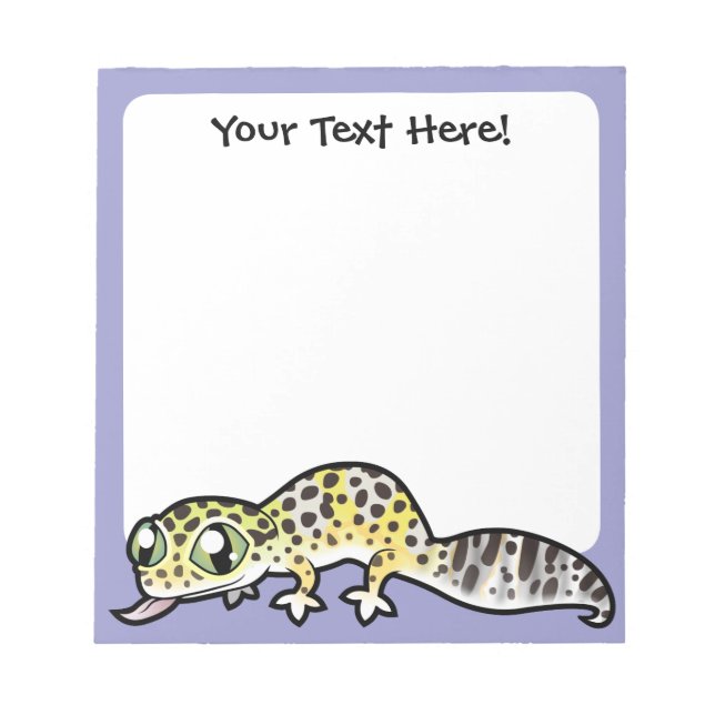 Bloco De Notas Cartoon Leopard Gecko (Frente)