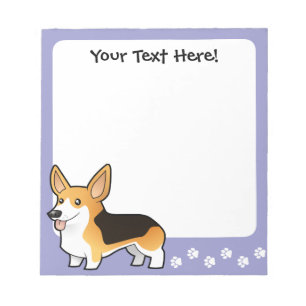 Bloco De Notas Cartoon Pembroke Welsh Corgi