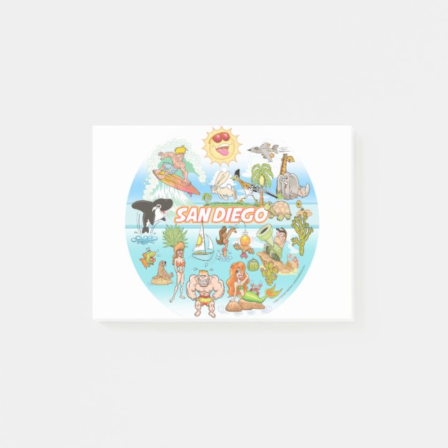 Bloco De Notas Cartoon San Diego (Frente)
