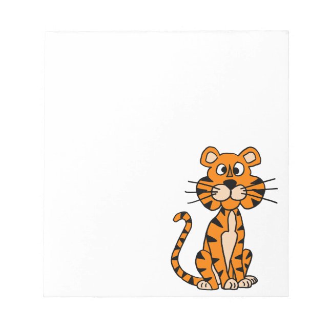 Bloco De Notas Cartoon Tiger Design (Frente)
