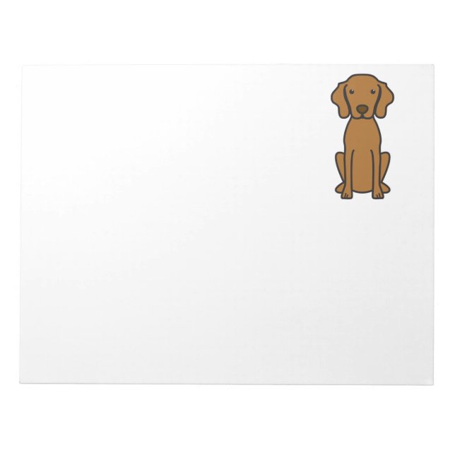 Bloco De Notas Cartoon Vizsla Dog (Frente)
