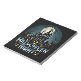 Bloco De Notas Casa Assombrada, Noite Assustadora do Halloween
