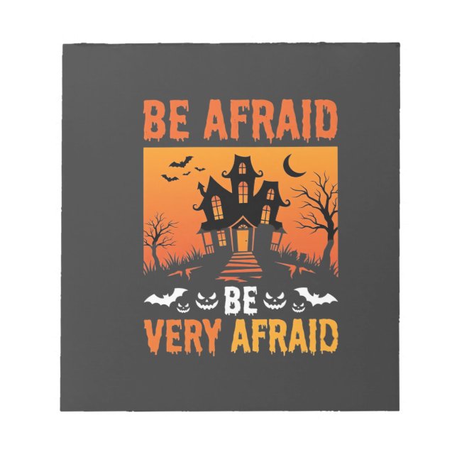 Bloco De Notas Casa Assombrada Projeto de Halloween para Ter Medo (Frente)