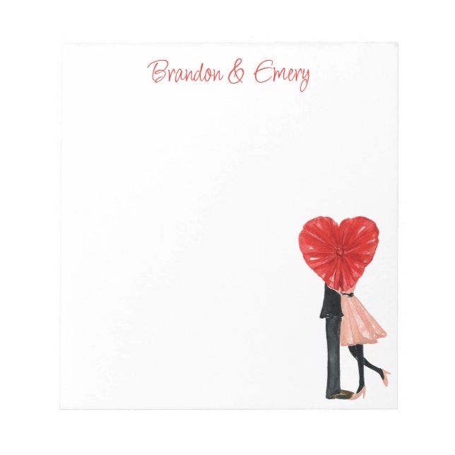 Bloco De Notas Casal de Moda de Compra de Aquarela (Frente)