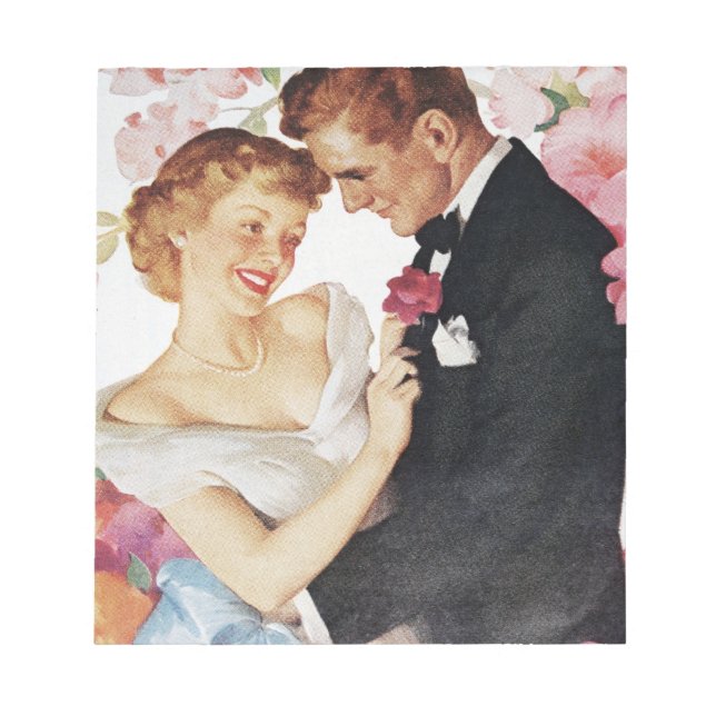 Bloco De Notas Casal jovem no visto formal (Frente)