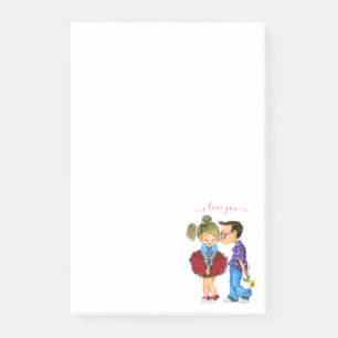 Bloco De Notas Casal Romântico bonito - Amor - Beijo Dia de os n