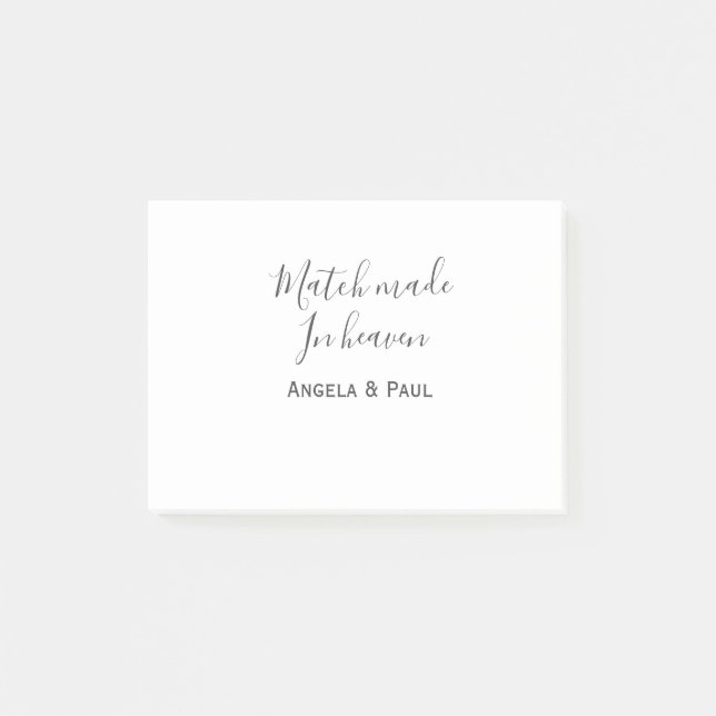 Bloco De Notas Casamento feito no nome do casal simples  (Frente)