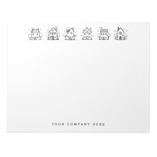 Bloco De Notas Casas de Arte Simples (Frente)