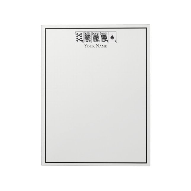 Bloco De Notas Casino Night Poker Royal Hetero Flush Spades (Invertido)