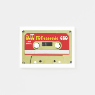 Bloco De Notas cassete DJ de gravação de pop retrô fita casset