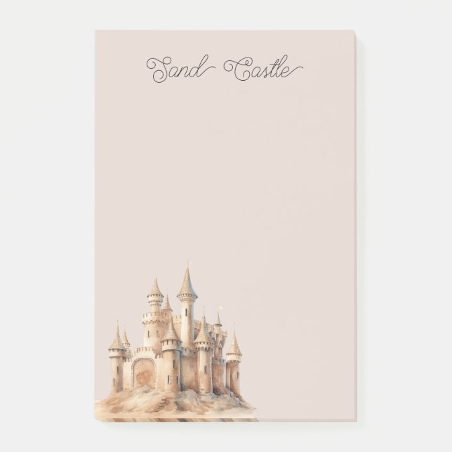 Bloco De Notas Castelo de Areia de Creme de Praia (Frente)