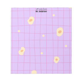 Bloco De Notas Casual Lines Purple Teacher Notepad