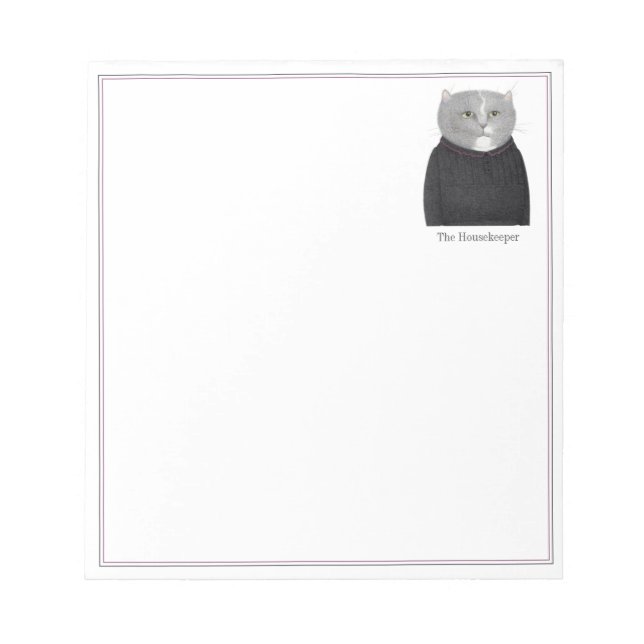 Bloco de notas CAT 5.5x6 do HOUSEKEEPER (Frente)
